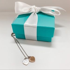 Tiffany & Co Heart Necklace in Silver & Rose Gold